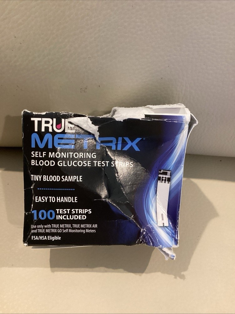 True Metrix Blood Glucose Test Strips 100Ct, Exp 8/2027