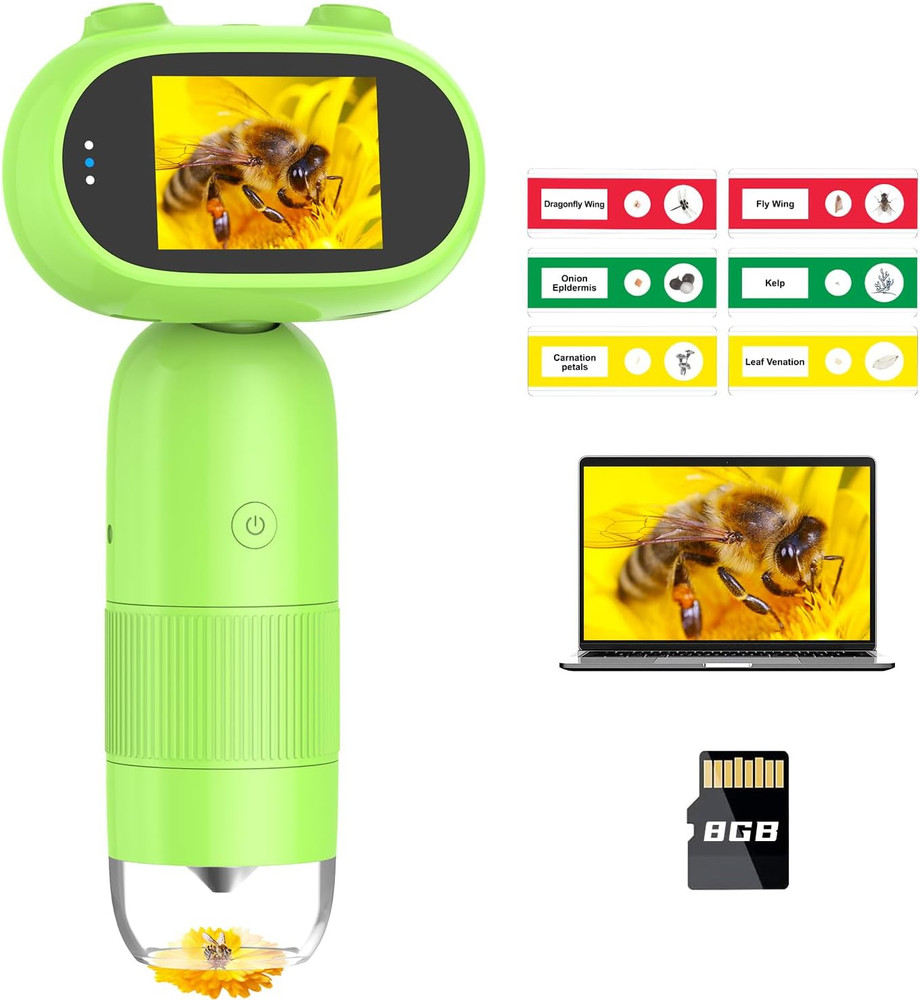 Handheld Digital Microscope for Kids 1000X,16MP Portable Pocket Microscope with