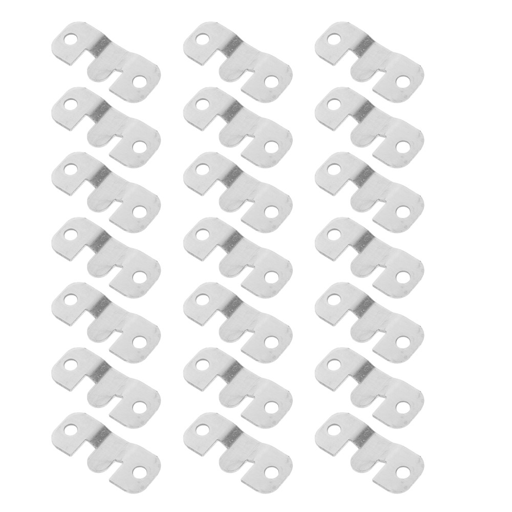 24pcs Hanger: Stainless Steel Frame Hangers - Back Mounting Clips with
