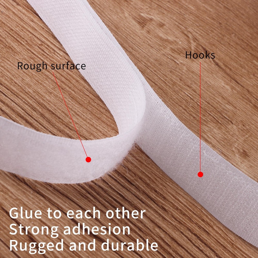 1 inches (25mm) 5 Yards Sew on Hook and Loop Strips,Interlocking Tape, Hook &...