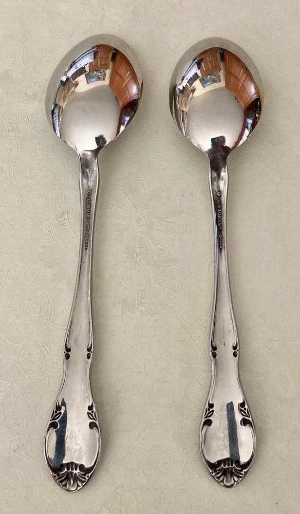 Gorhamcraft MUSETTE 2 Large Solid Serving Spoons