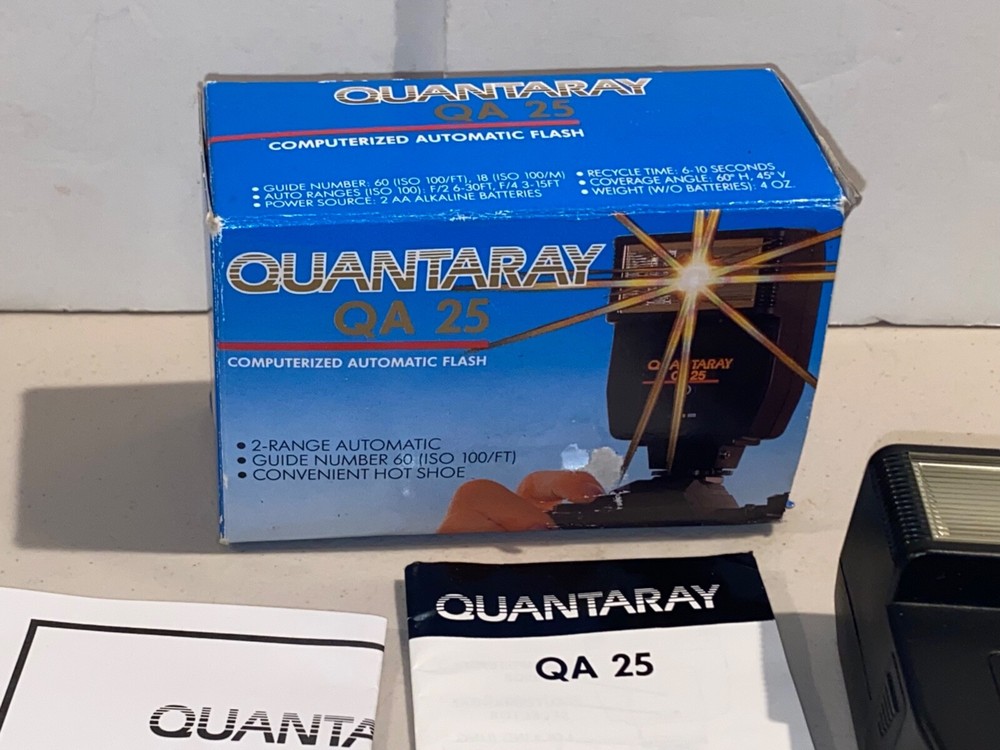 Quantaray QA 25 Computerized Automatic Flash Unit in Box