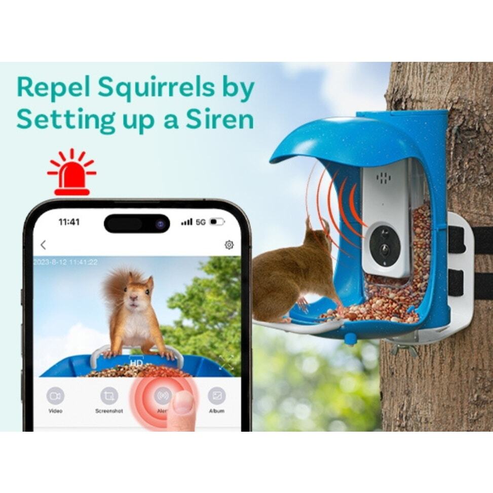 BirdDock Smart Solar Powered Bird Feeder with Camera (Reg.$210)