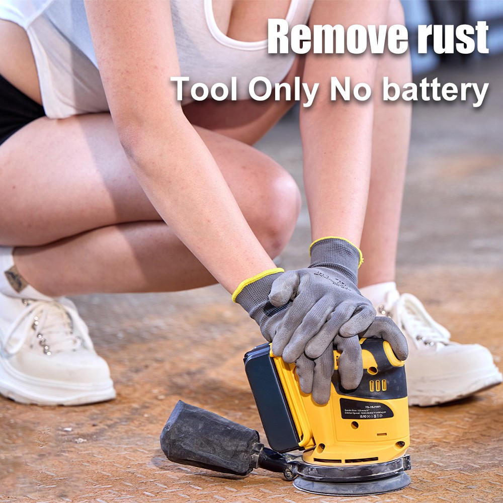 Random Orbital Sander 20v 5" w/ Dust Bag & 20x Sandpapers &3x Sponge For DEWALT