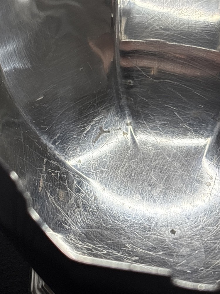 Solid silver Octagonal art deco bowl John Henry Potter Sheffield 1935 100.6grms