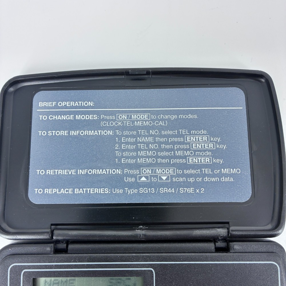 Personal Organizer Pocket Databank (Clock, Phone #, Memo, Calculator) batteries
