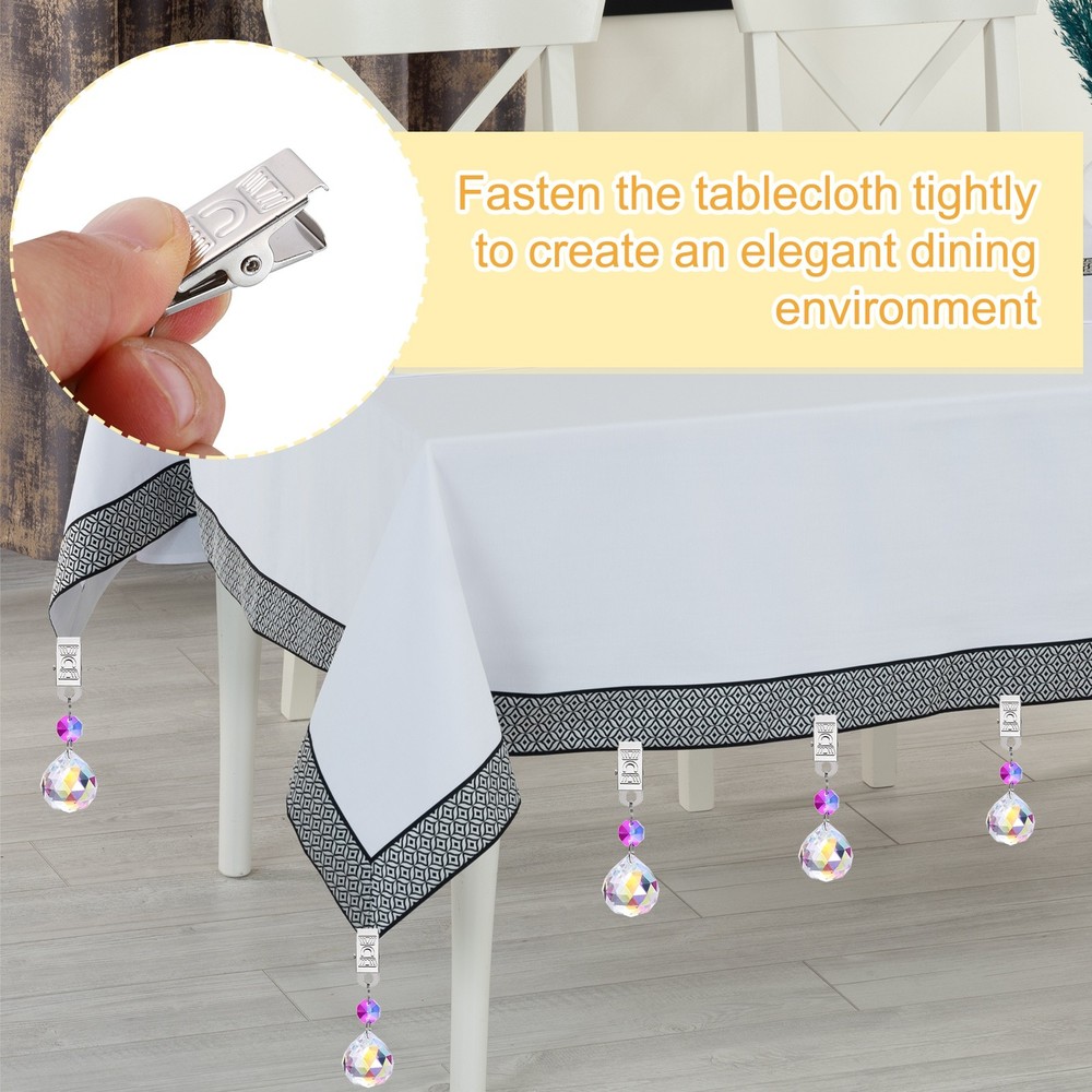 8Pcs Tablecloth Weights, Ball Shape Curtain Weight, Lake Blue