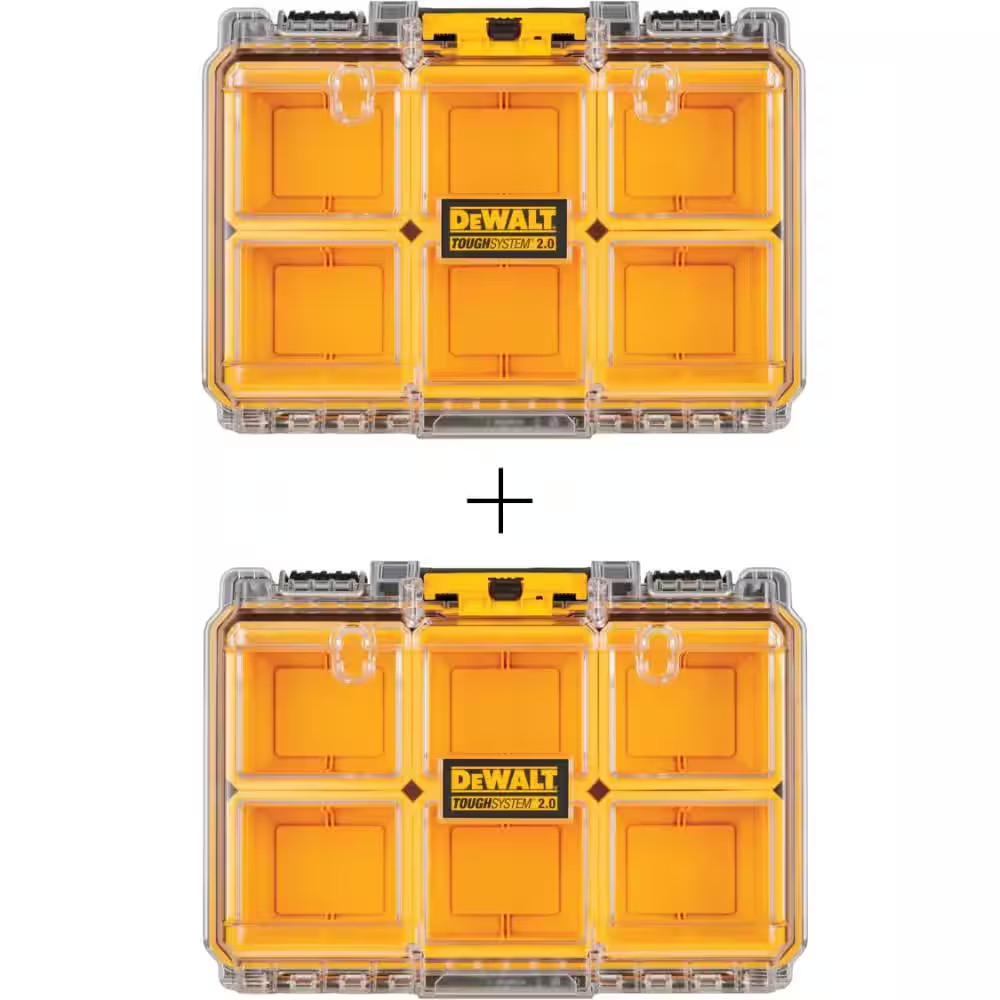 TOUGHSYSTEM 2.0 6-Compartment Small Parts Organizer (2 Pack)