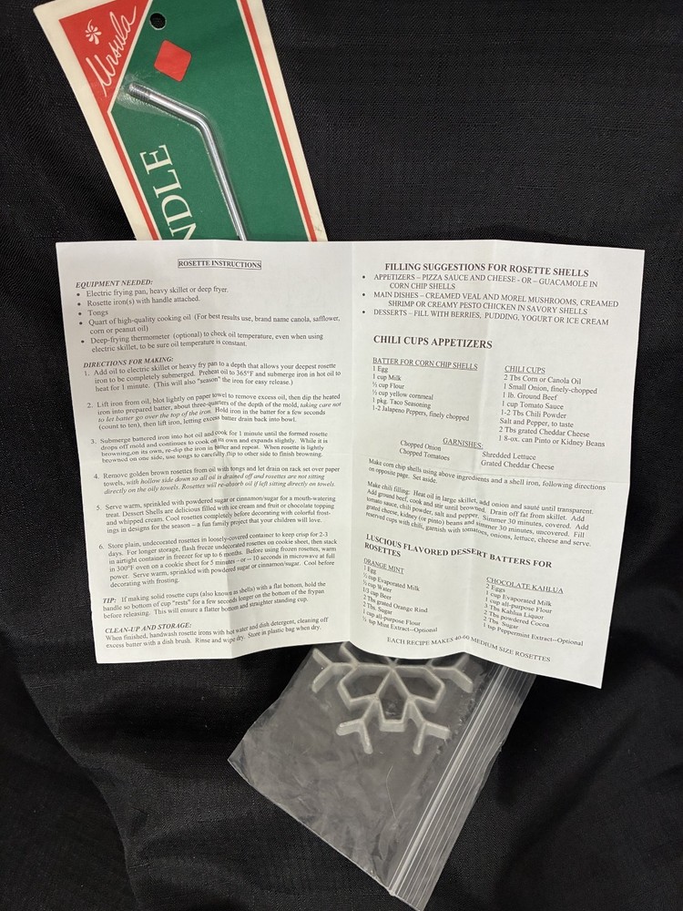 VTG Ursula Rosette Iron Handle with Snowflake Iron