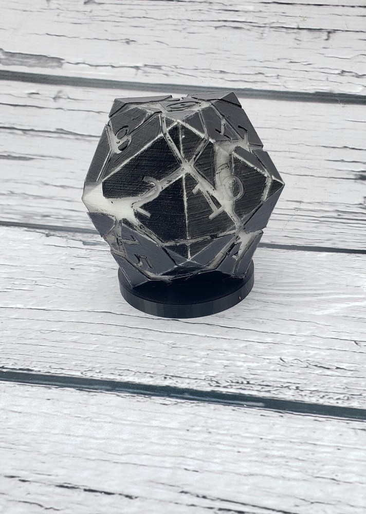 d20 tea light lamp Dungeons and Dragons dice light color changing dnd