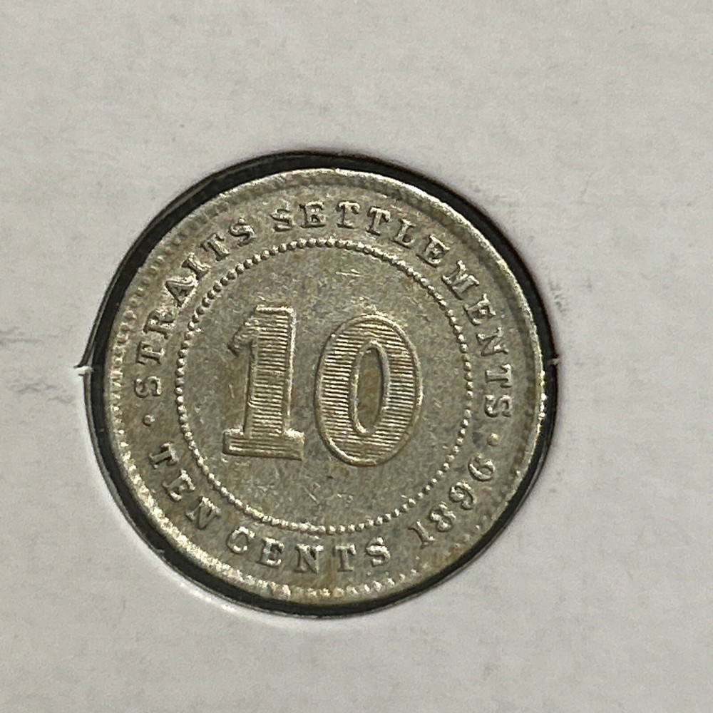 1896 Straits Settlements 10 Cent Victoria
