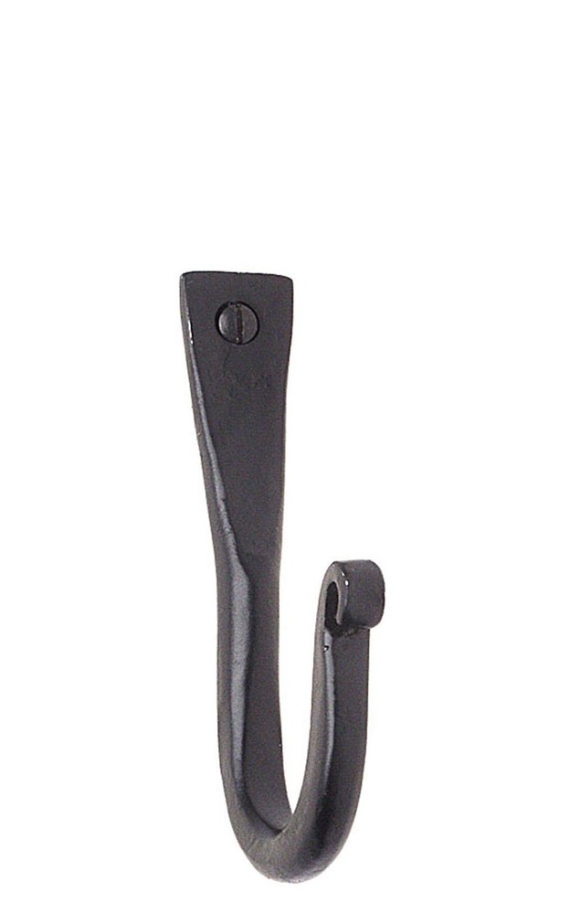Smedbo B058 Rustic Single Hook Black Wrought Iron