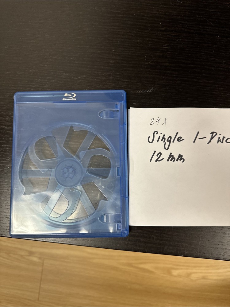 24 Premium Blu Ray Single Cases, 12mm