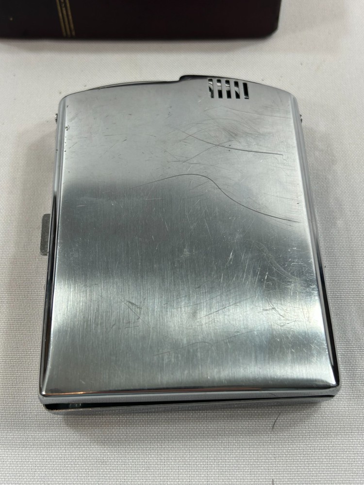 Vintage Ronson Twenty Case Cigarette Case Lighter w/ Box & Pouch 1940s