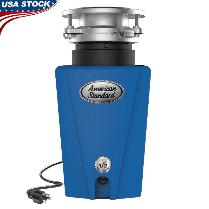 1/2 HP Continuous Feed Garbage Disposal Stainless Steel Quiet 3-Bolt Mount