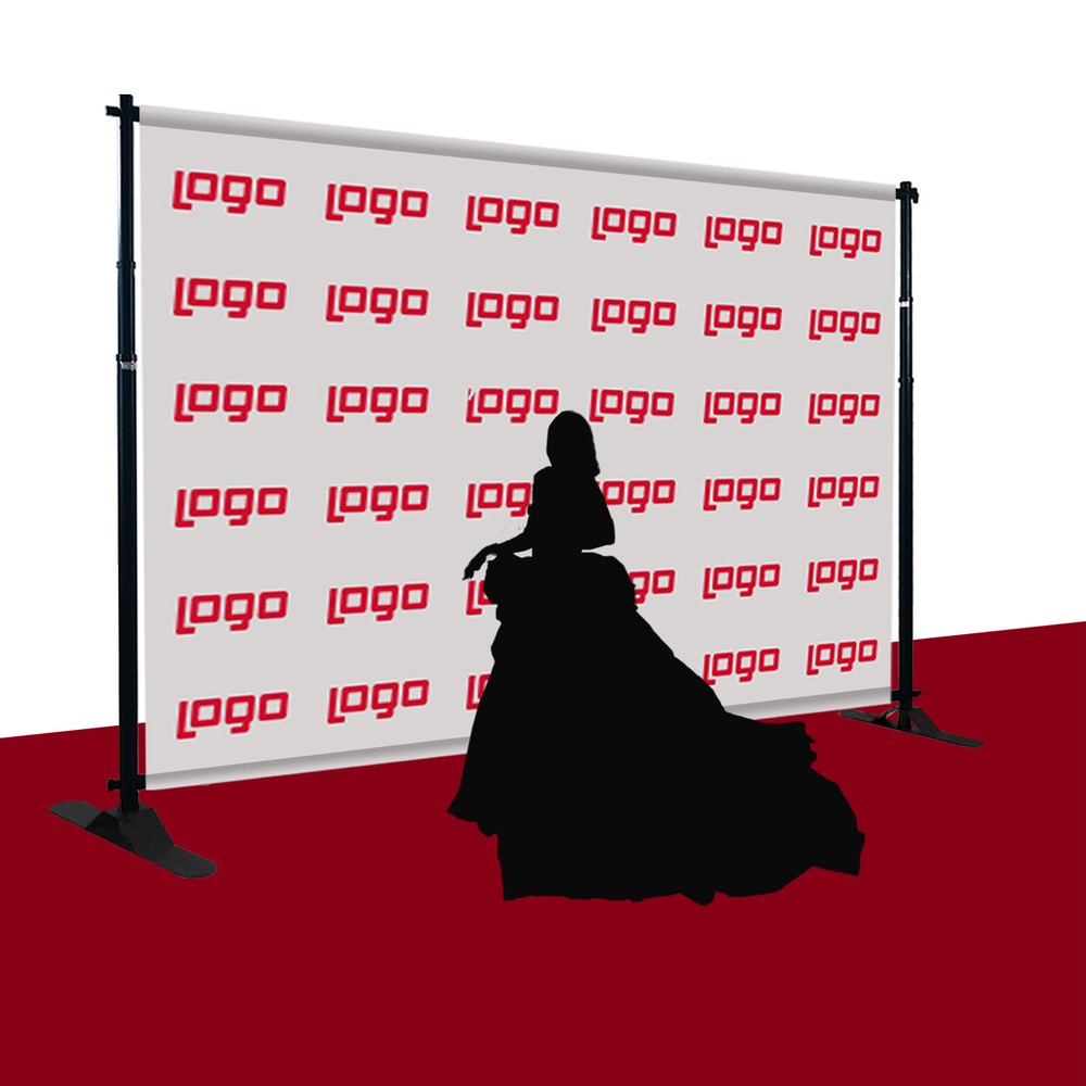 Heavy-Duty Adjustable Banner stand Step and Repeat Backdrop Stand ＋ Banner