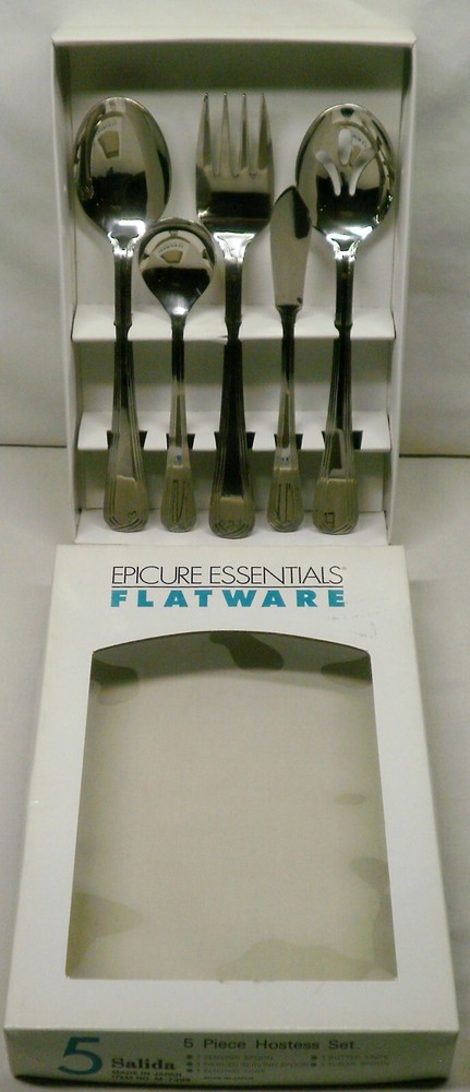 Epicure Essentials 5 Piece Hostess Set Stainless Steel Flatware Salida