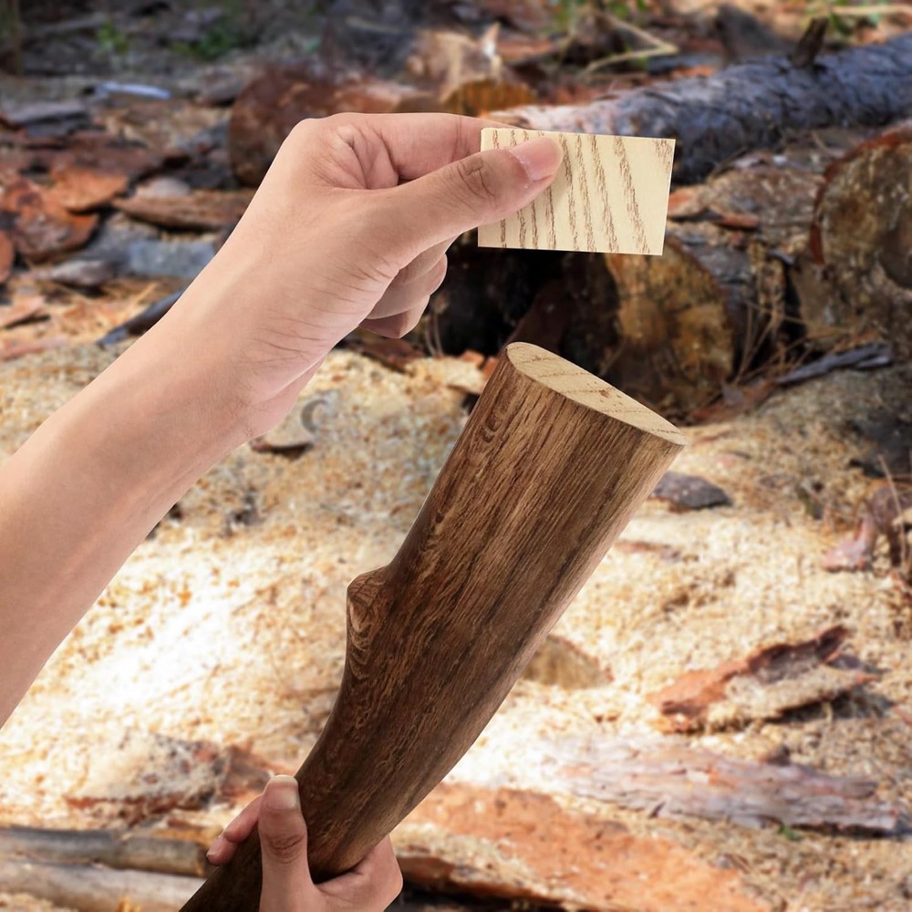 32.6" Beech Wood Axe Handle Replacement Kit, Includes Steel Wedges