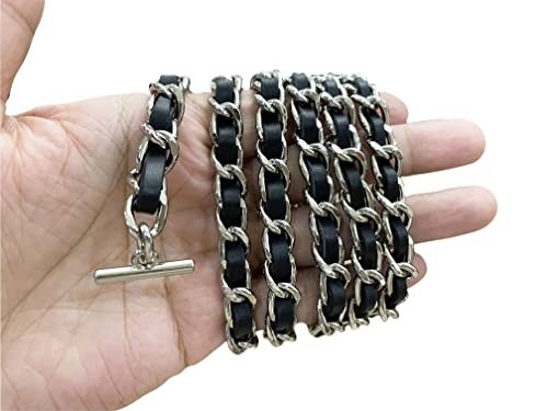 Real Cowhide Leather Conversion Kit with Chain & Insert for Chanel Flap Wallet -