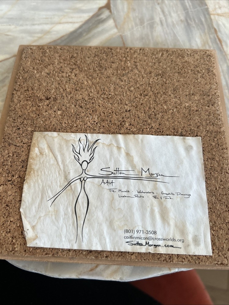 Art Nouveau Ceramic Tile Signed