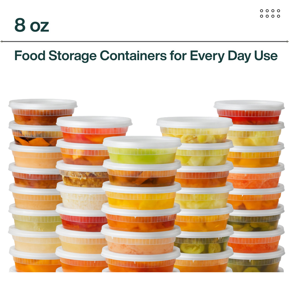 Heavy Duty 8oz PP Deli Container 50sets