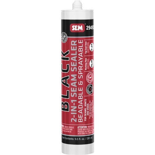 SEM 2-IN-1 Seam Sealer - 9.5oz Tube - Black (29492)