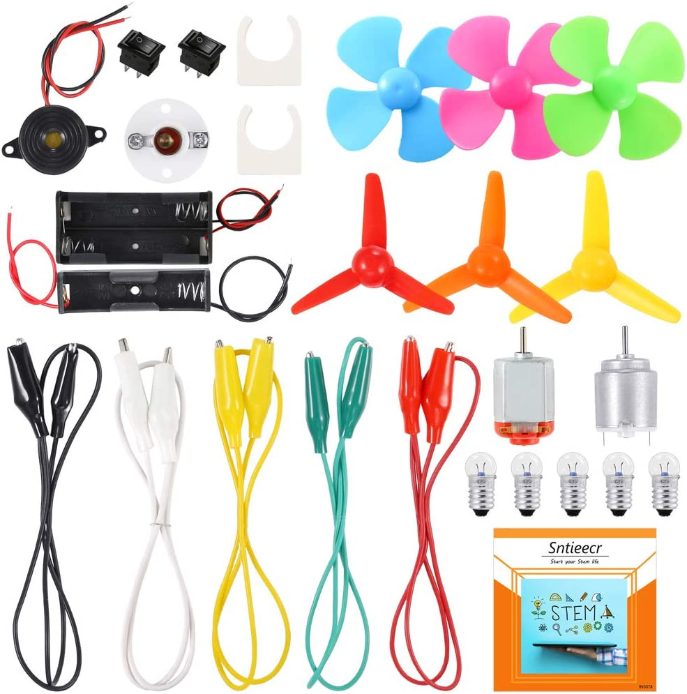 Electric Circuit Motor Kit, DIY STEM Engineering Project for Kids, 1 Set