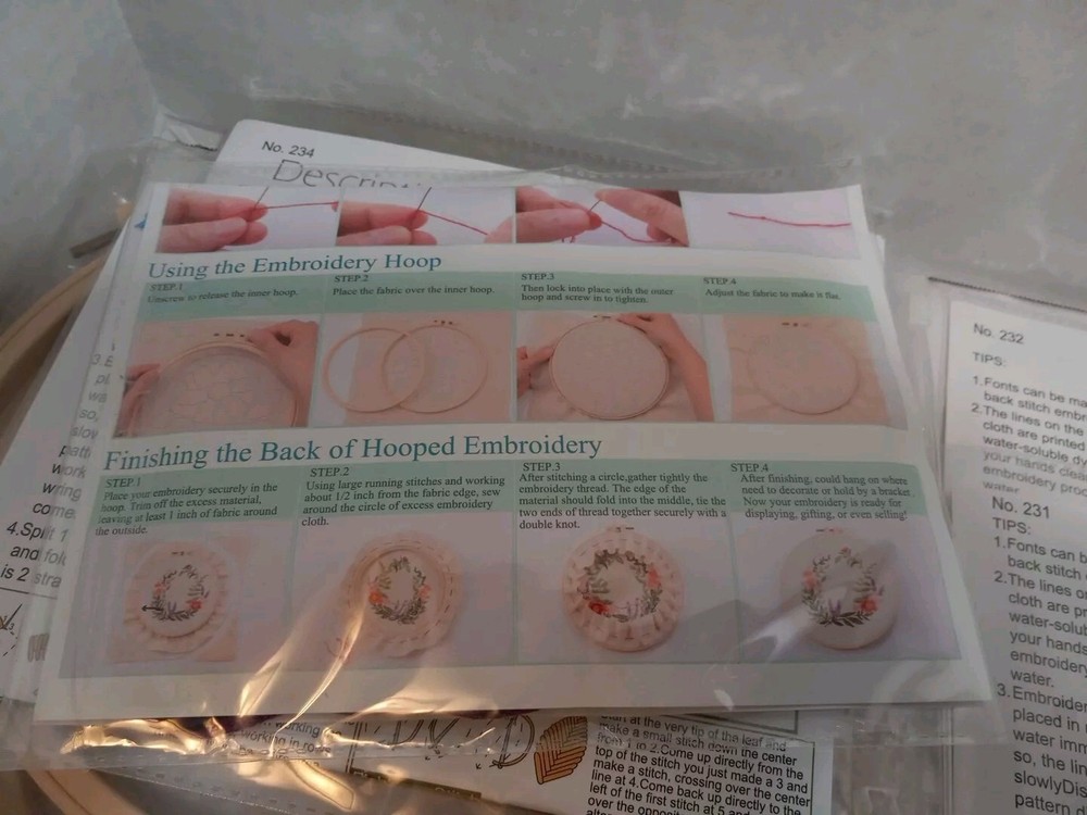 Tofficu 4 Embroidery Hoops Instructions New