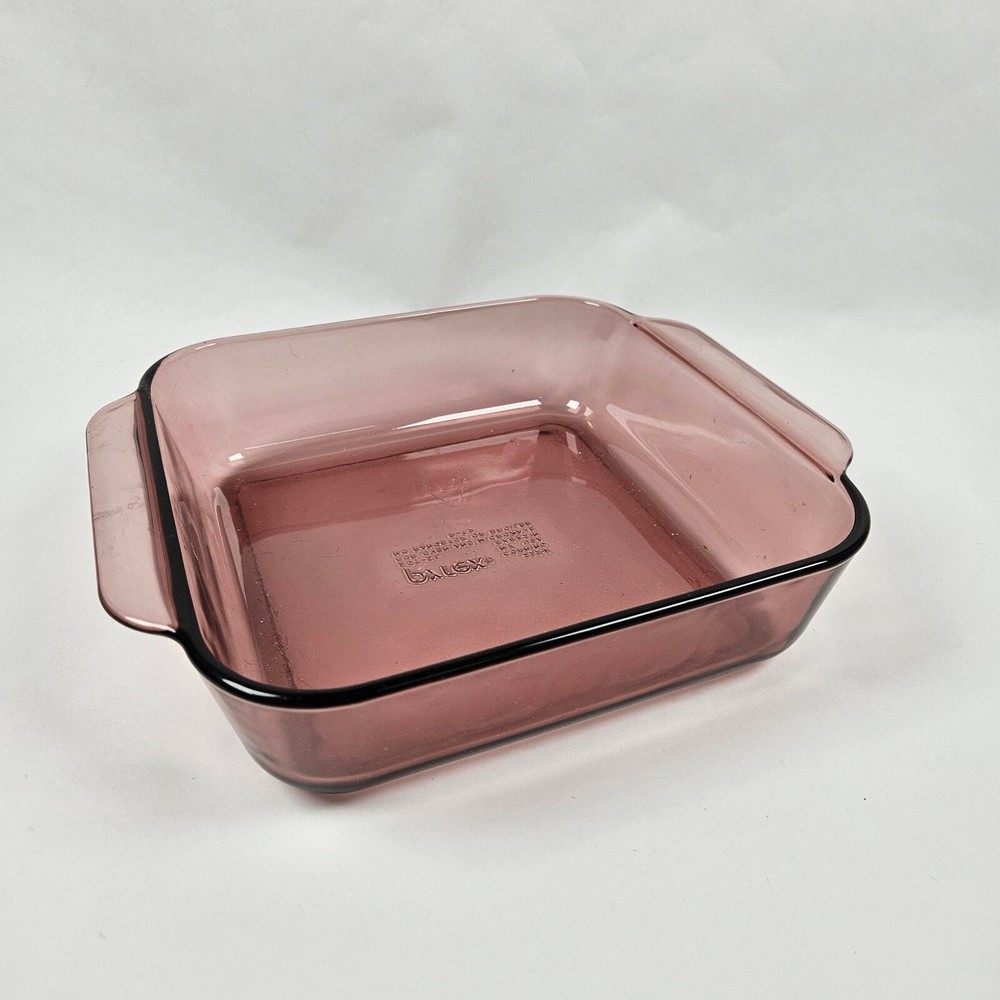 Pyrex Vintage 8 Inch Cranberry Baking Dish