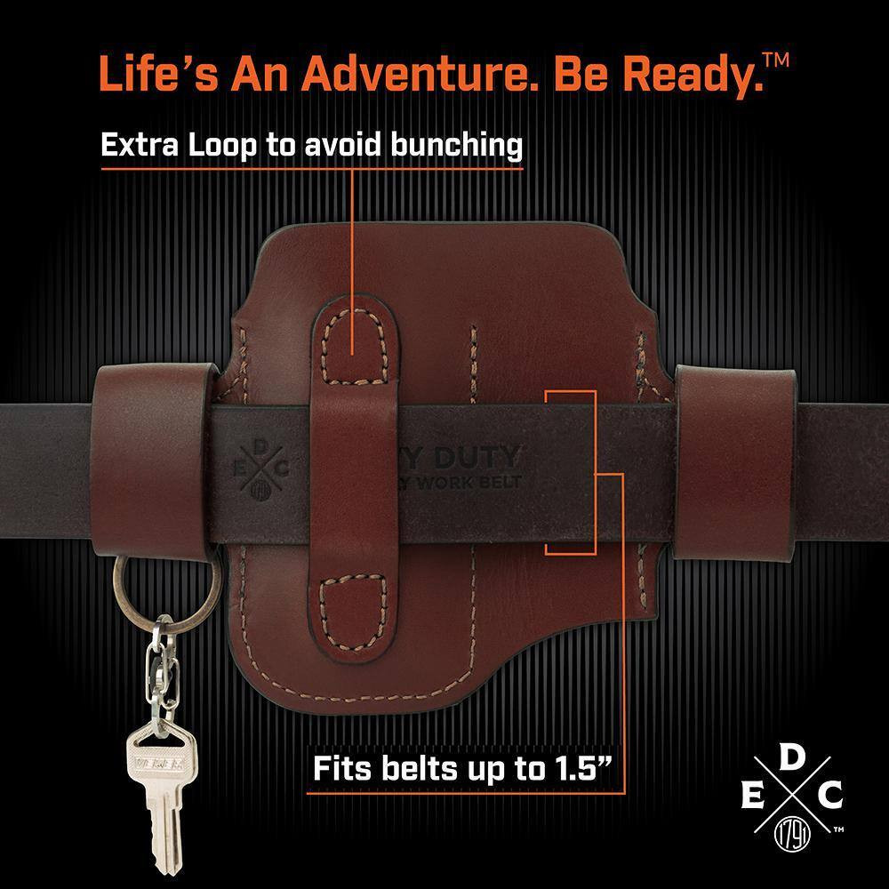 7.5 In. Standard Medium Chestnut Full-Grain Leather Tool Organizer