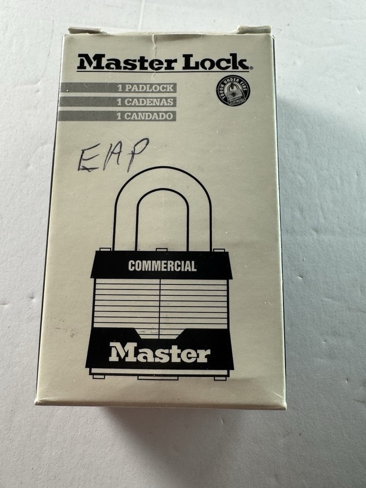 Master Lock 5KA: Padlock, Key A383 - 2in Steel Lock