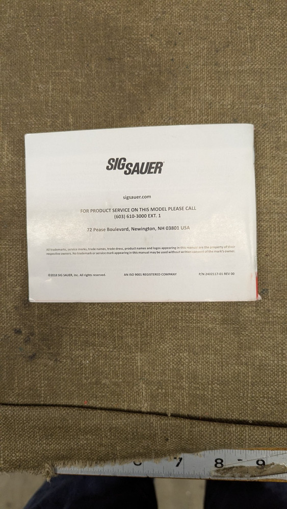 Instruction Manual, Sig Sauer MCX Virtus Rifle Manual
