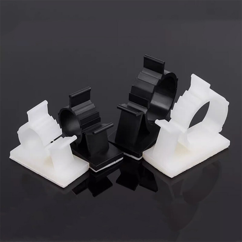 100Pcs Self Adhesive Cable Clips Mount Adjustable Wire Conduit Pads Clamp Holder