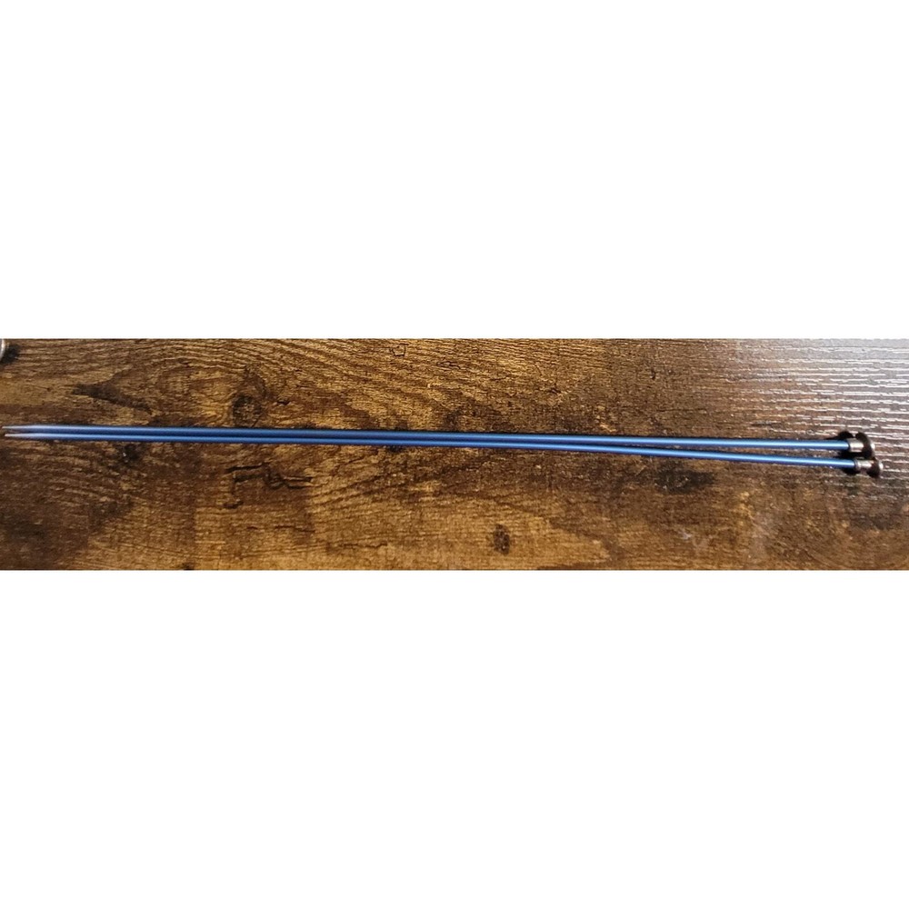 Size 3- Knitting needles (2) ~ 14” Aluminum Blue