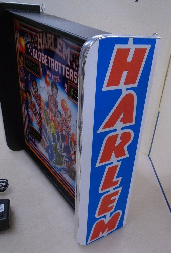 Bally Harlem Globetrotters Pinball Head LED Display light box