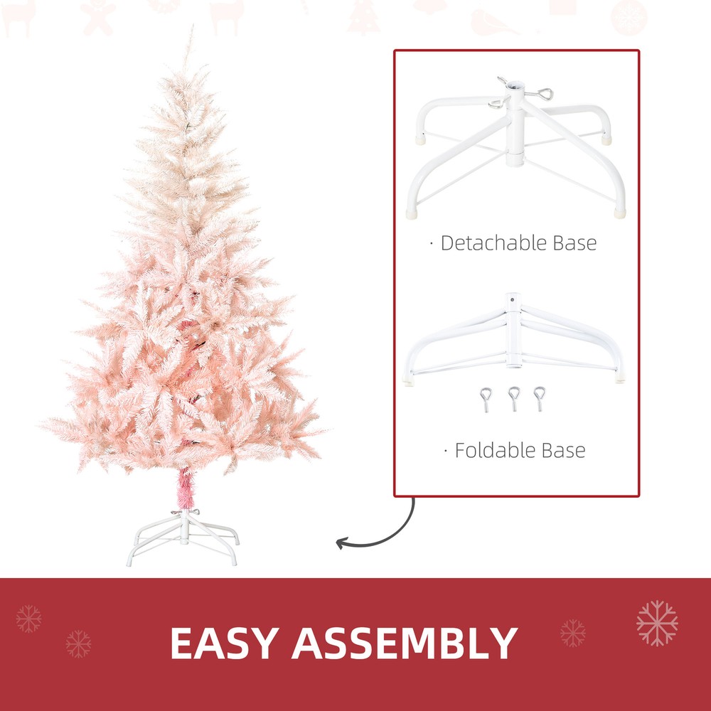 5' Artificial Christmas Tree Indoor Realistic Holiday Decoration, 450Tips