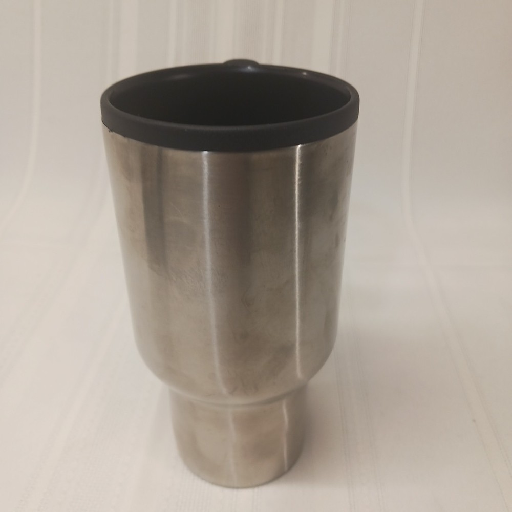 12 Volt Coffee Warming Mug Stsinless Steel Texted Works