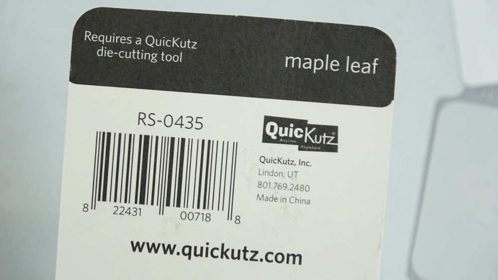 Vintage 2005 QuicKutz Fall Maple Leaf Craft Die RS0435