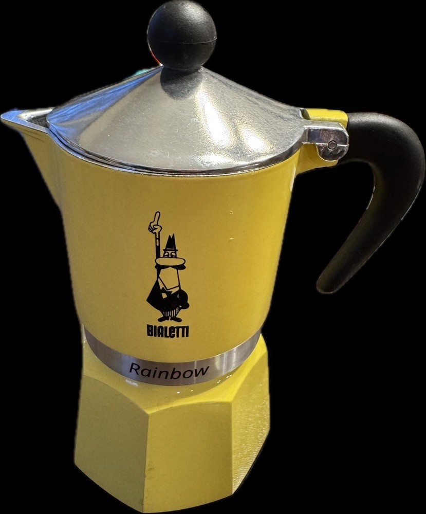 NewMissingBox - Bialetti Rainbow Coffeemaker, Yellow, 3 Cups