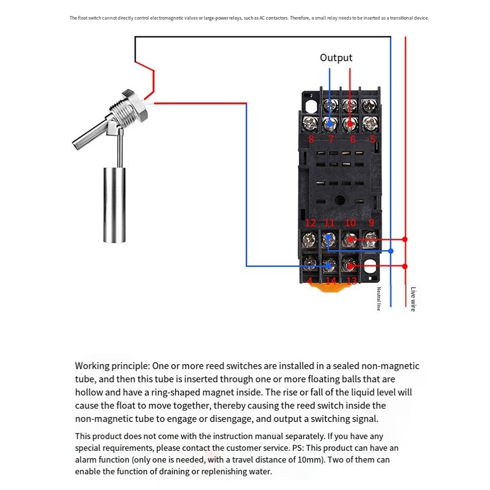 220V StainlessSteel Water Float Switch Level Switch Sensor For Humidifiers Tower