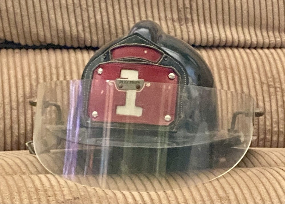 vintage MSA fire helmet With Leather Lapel