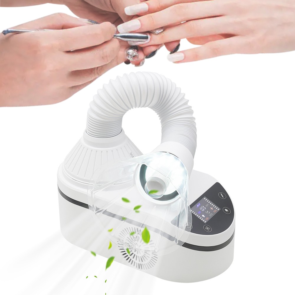 Tabletop Nail Dust Cleaning Machine 360° Adjustable Speed Crumbs Collecting Tool