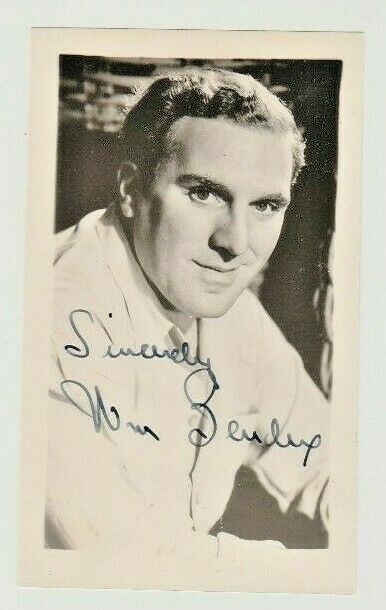 William Bendix 2 1/2" by 4"  Signed Autograph Photo COA