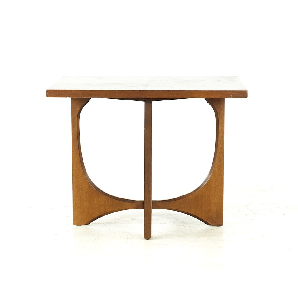 Broyhill Brasilia Mid Century Walnut Square Side Table