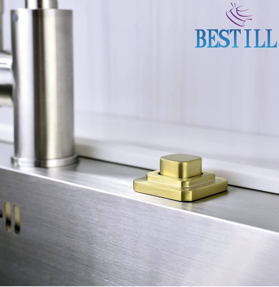 Garbage disposal air switch button - Brushed Gold