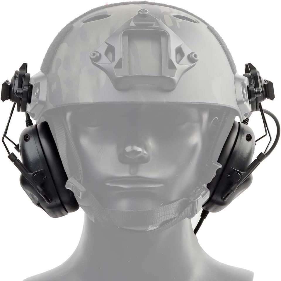 ATAIRSOFT Tactical Helmet Headset Intercom Mic FAST Rail No Noise Reduction
