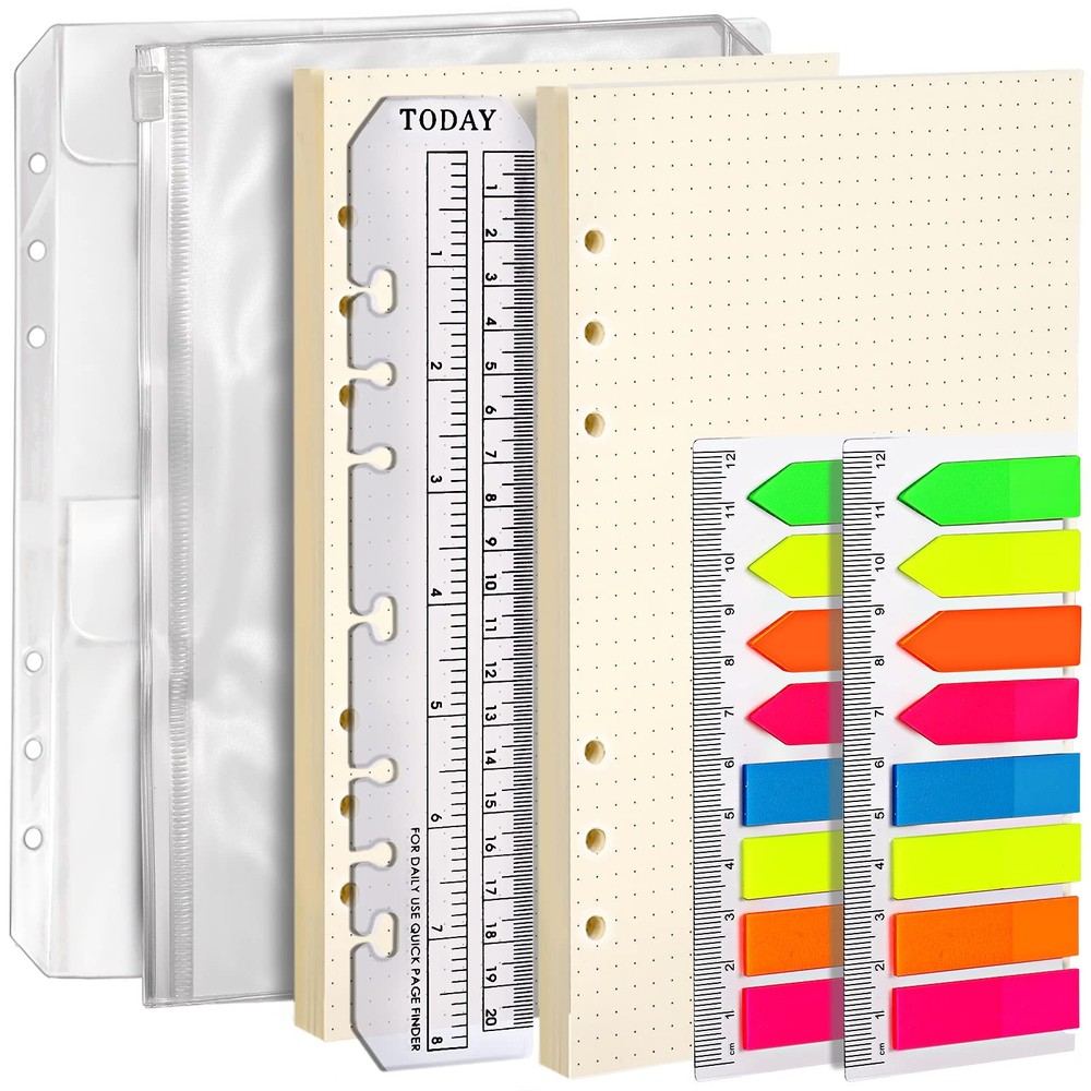 LEOBRO A5 Paper, Dotted Paper for Binder, Planner Inserts, with Off-White