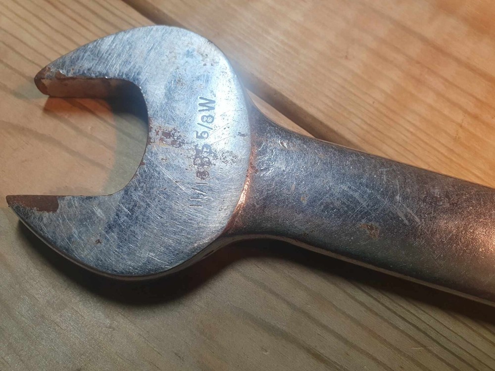 Vintage Britool 2J110120 11/16W x 5/8W Spanner Engineering Mechanics Hand Tools