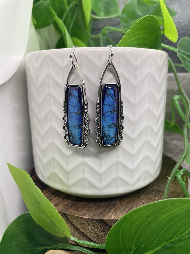 2” Silver-tone  Boho Pendant Dangle Earring Set  New Free Ship B4234