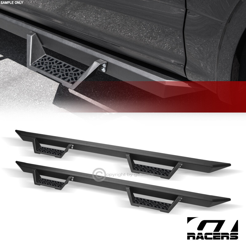For 2009-2018 Dodge Ram Crew Cab Modular Drop Step Nerf Bars Board - Matte Black
